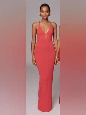 NWT JLUXLABEL Berry Sun Rays Knit Maxi Dress XL